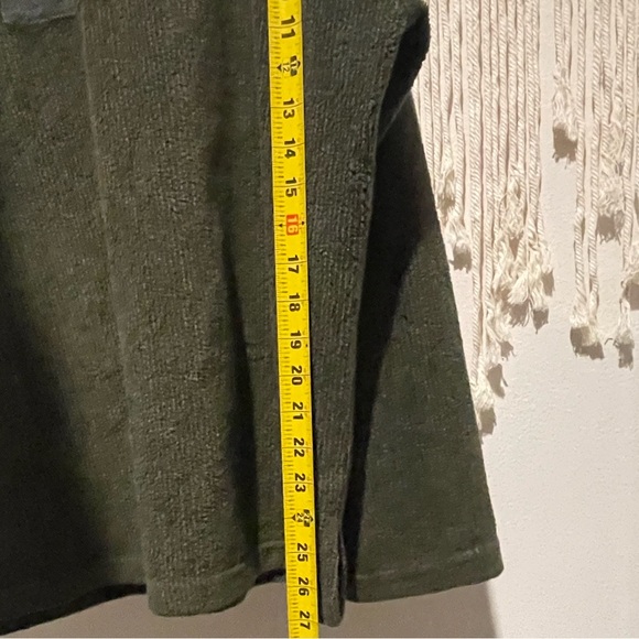 Green Brand Boho Hippie Recycled Yarn Mock Neck Oversized Sweater Sz XL UNISEX - Picture 8 of 8